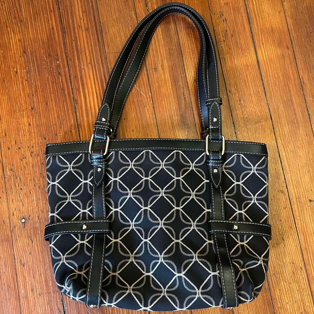 Nine West Black Monogram Shoulder Bag Y2K Purse